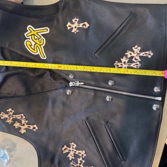 Chrome Hearts MATTY BOY Leather vest SEX RECORDS - Picture 3 of 9